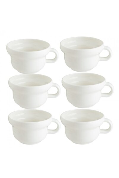 Bonna Set 6 cesti cappuccino din portelan Kaff 250ml