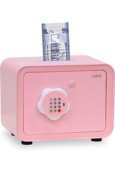 RUBIK Digital Piggy Bank Safe Box with Deposit Slot for Kids (Pink)