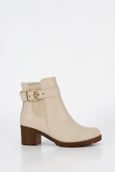 Mamito Ayakkabı Bln 770 Belt Buckle Detailed Mid-Heeled Ankle Boots