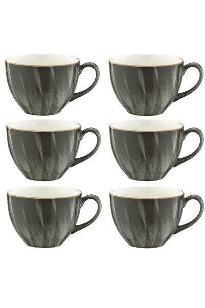 Bonna Set of 6 Space porcelain tea cups 230ml