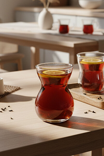 Snippy Tea - 6-Piece Glass Tea Cup Glass Tea Set 170 Cc