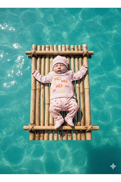 ruhaay Newborn Baby Printed Transitional Beret Bodysuit Top and Bottom Set