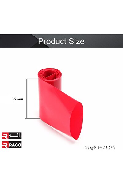 Raco Heat Shrink Sleeve, Heat Shrinkable Tube for Cable Wire Insulation, 1 Meter Length (35mm, Red)