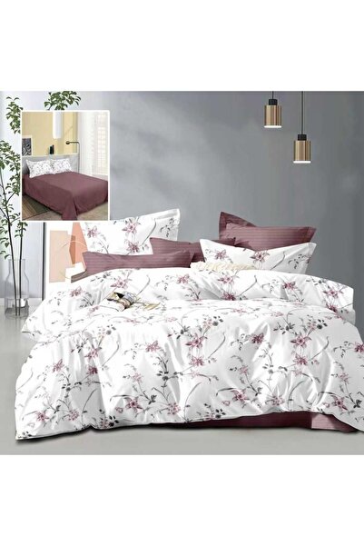Pucioasa Double bed linen, plum purple flowers