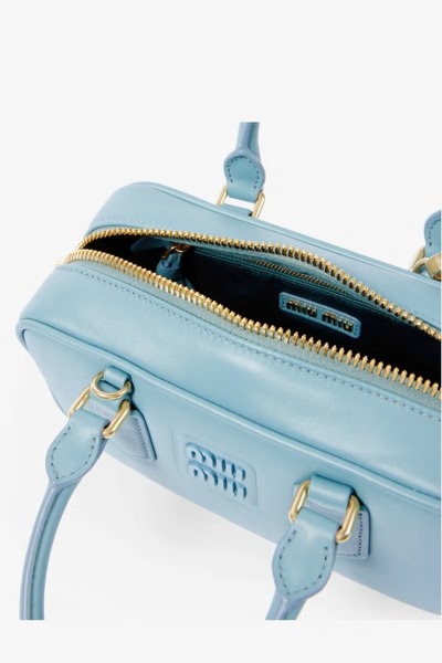 Miu Arcadie Leather Crossbody Hobo Handbag Women Camera With Top Handle