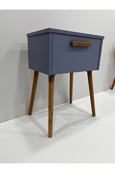 Çatı Home ZETA KOMODİN KAPAKLI, EGE MAVİ RENK, AHŞAP AYAKLI, SEHPA