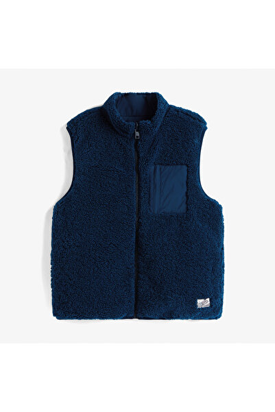 Tommy Hilfiger Reversible Teddy Nylon Çocuk Mavi Yelek