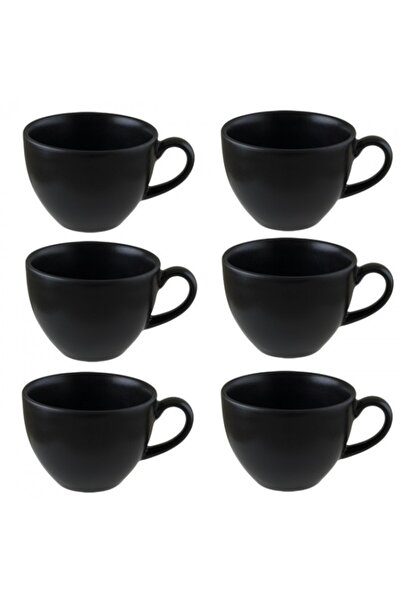 Bonna Set 6 cesti cafea NOTTE, 80ml, portelan, neagra (NOT RIT 02KF)