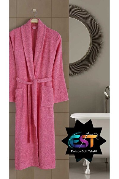 EVRİZON Дорослий бавовняний халат з кучерями, унісекс