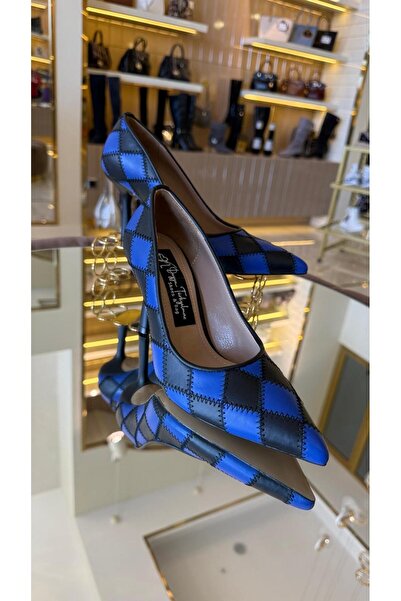 DUYGUSHOESBAG Imported Checkered Pattern Women's Stiletto