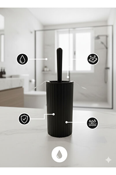 Hagen Strip Patterned Toilet Brush Wc Cleaning Brush Premium Special Production with Quality Hard Brush