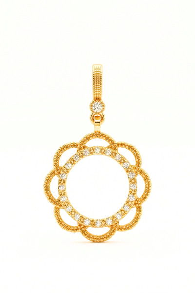 TwinsCollection Çeyrekli Altın Uyumlu Kolye Ucu - Altın Takılan Kolye Ucu