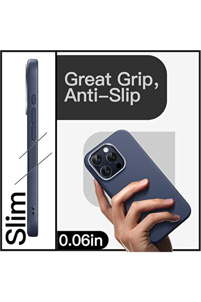 JETech Slim Case for iPhone 15 Pro 6.1-Inch Compatible with MagSafe (Blue)