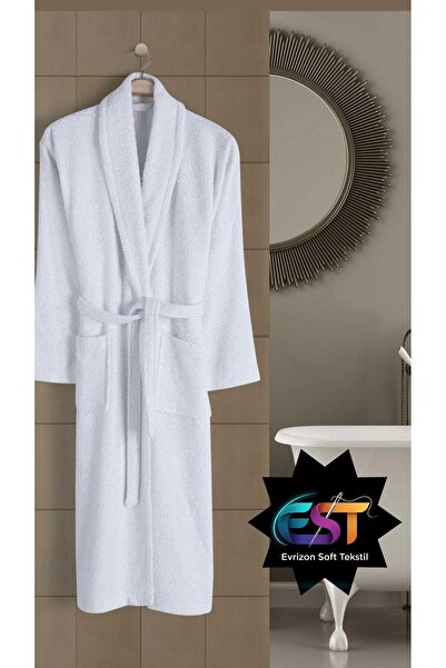 EVRİZON Дорослий бавовняний халат з кучерями, унісекс