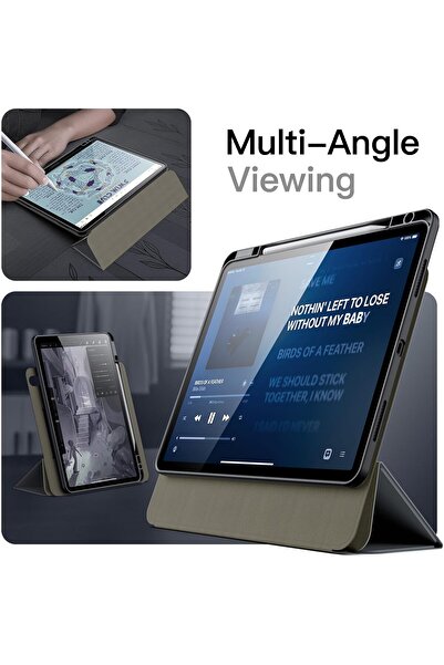 JETech Magnetic Detachable Case for iPad Air 13-Inch M3/M2 (2025/2024) - Space Gray