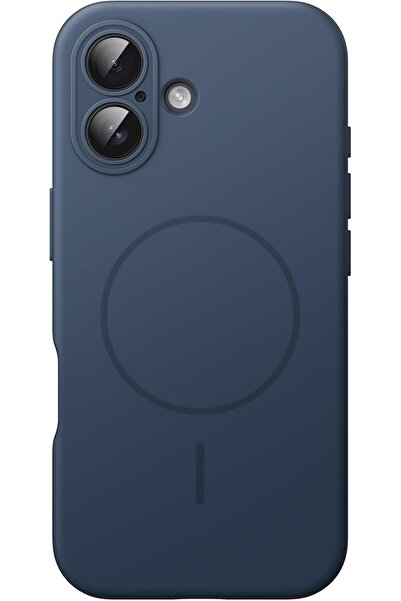 JETech جراب سيليكون مغناطيسي لهاتف iPhone 17 مقاس 6.3 بوصة (أزرق داكن)