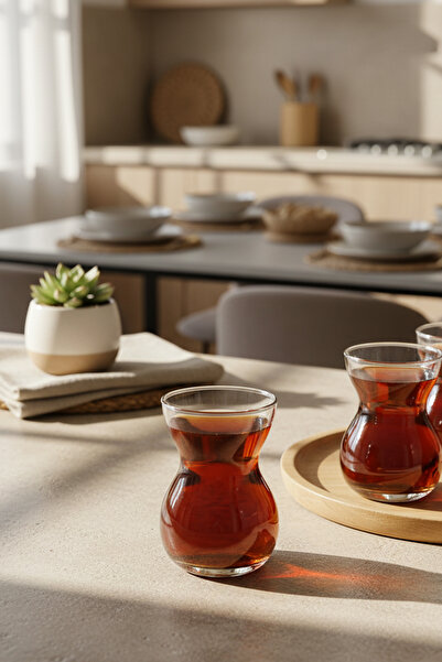 Snippy Tea - 6-Piece Glass Tea Cup Glass Tea Set 170 Cc