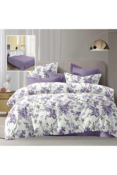 Pucioasa Double bed linen, lilac purple flowers
