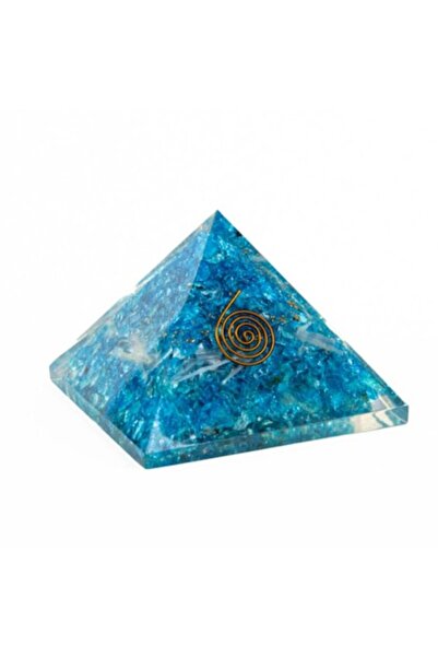 Ezera Piramidă de azurit și orgon, EZERA, cu acvamarin, cuarț alb, praf de cupru și spiruline vibraționale de cupru