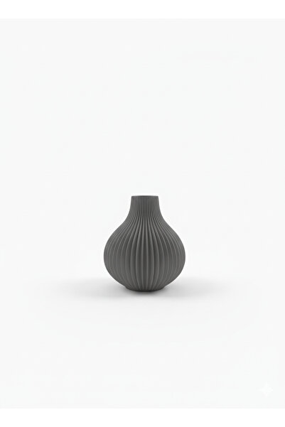 Decorstation Decorative White Oval Vase – Modern Corrugated Design, Lightweight & Elegant