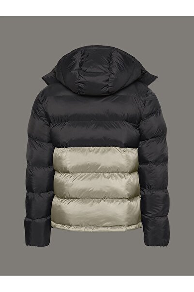 Calvin Klein Ανδρικό κομψό παλτό μαύρο-κρεμ, κατάλληλο για χειμερινή χρήση LV04RD527G YAS