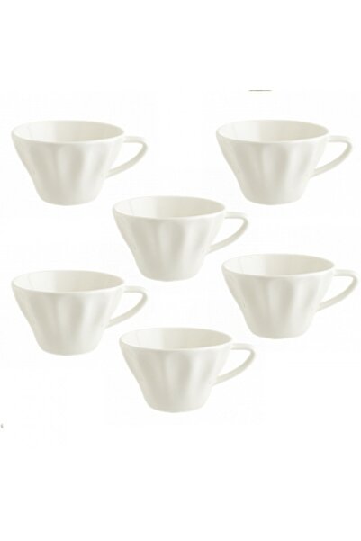 Bonna Set of 6 tea/coffee cups RAW, 235ml, porcelain, white (RAW 02CF)