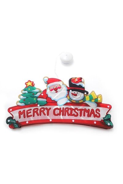 Danex Decorațiune LED pentru fereastră Crăciun Fericit, 24 cm, alb cald