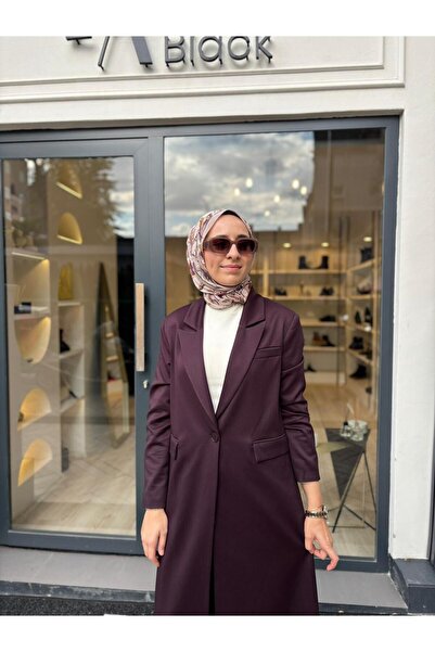 QOOQ STORE 26Fw633 Single Button Women's Jacket Plum