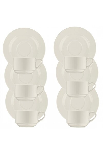 Bonna Set of 6 coffee cups with saucers Banquiet 80ml porcelain