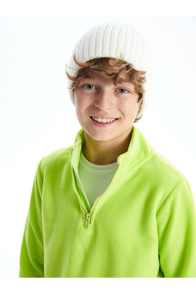 LC Waikiki Dik Yaka Polar Erkek Çocuk Sweatshirt