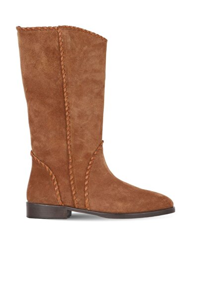 Bueno Shoes Tan Suede Women's Flat Boots 30Wc25567