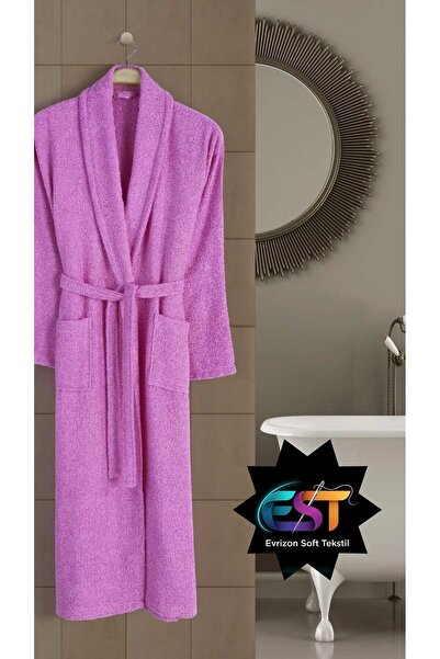 EVRİZON Дорослий бавовняний халат з кучерями, унісекс