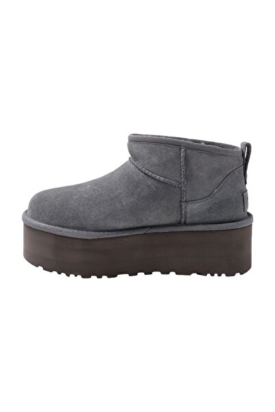 UGG Ultra Mini Platform 1135092-CHRC Kadın Bot Gri