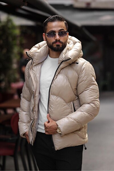 BASEL.CO Unisex Premium Inflatable Lightweight Shiny Hooded Coat - Trend Model