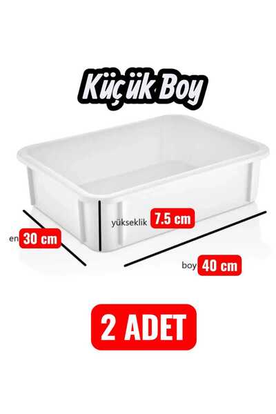 GastroPlast 2 ADET KAPAKLI KÜÇÜK BOY PP PLASTİK HAMUR PASASI ,HAMUR TEKNESİ (...