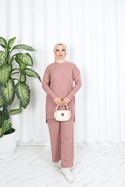 NİSUM MODA Hair Braided Knitwear Set