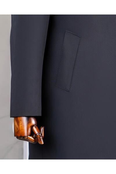 TerziAdemAltun Italian Style m Transitional Men's Trench Coat Coat Black T7987