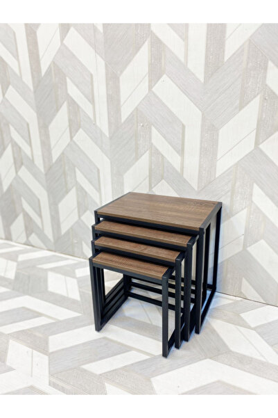 BEC24 Nesting Service Table Set - 4 Pieces - Modern and Space-Saving