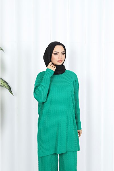 NİSUM MODA Hair Braided Knitwear Set