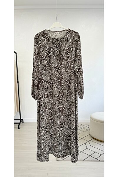 fariza tekstil Φόρεμα χαλαρής εφαρμογής με λαιμόκοψη U από βισκόζη, κατάλληλο...