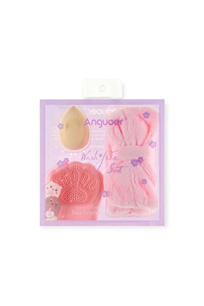 KIT PRO PROFESSIONAL Makeup Sponge Set with Headband and Brush Cleaning Device