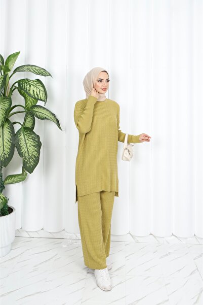 NİSUM MODA Hair Braided Knitwear Set