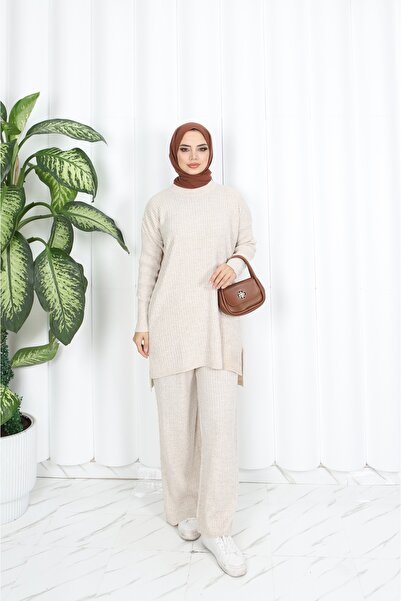 NİSUM MODA Hair Braided Knitwear Set