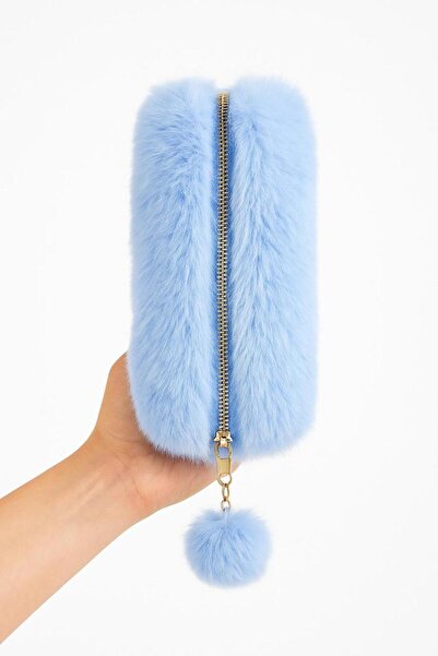 TALMİRA Peluş Makyaj Çantası, Kalem Çanta