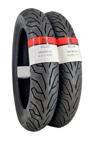 Billas 100/90-14 VE 90/90-14TL (TUBELESS - DUBLEKS) BL034 MOTOSİKLET LASTİĞİ ...