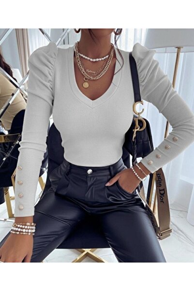 Modafeminen Esnek Kumaş Kaşkorse Bluz 581862