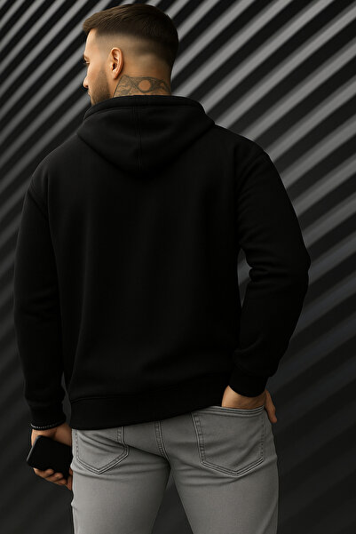 EydaMoon Men's Winter California Los Angeles Printed Cotton Hooded Kangaroo Pocket Sweatshirt