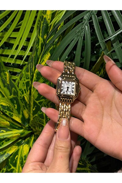 Polo Nox Vision Alya Vintage Kare kadran Gold Kadın Kol Saati - Metal Zincir ...