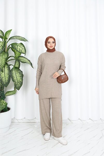 NİSUM MODA Hair Braided Knitwear Set