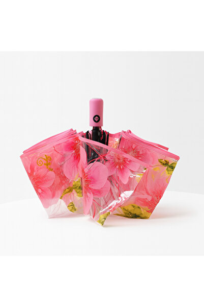 Lilly Sakura Bloom Şeffaf Otomatik Şemsiye